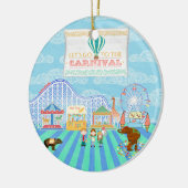 Laten we naar het Carnival, het Roller Onderzetter Keramisch Ornament (Links)