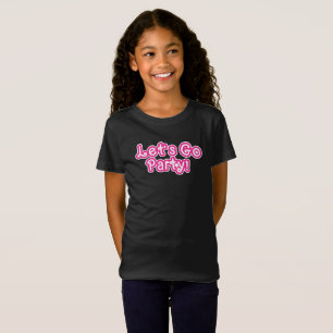 Laten we naar het feest gaan Roze & Witte Sterren  T-shirt