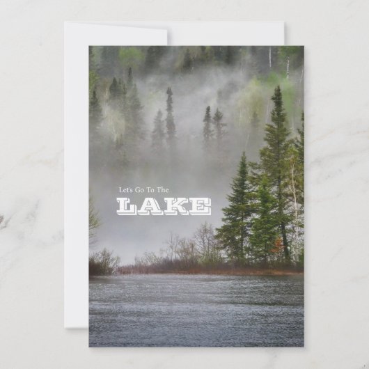 Laten we naar het meer Afstuderen gaan Kaart (Achterkant)