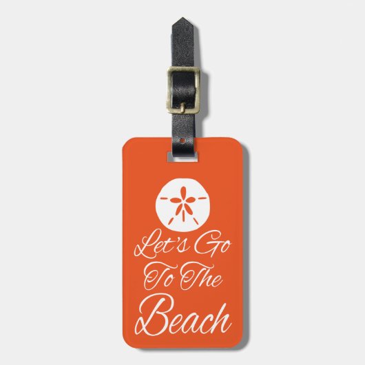 Laten we naar het strand gaan bagagelabel (Voorkant verticaal)