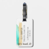 Laten we naar het strand gaan! Bagagelabel (Achterkant verticaal)