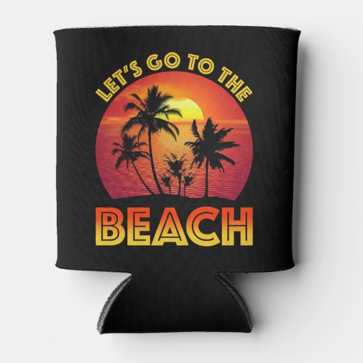 Laten we naar het strand gaan blikjeskoeler (Voorkant)