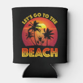 Laten we naar het strand gaan blikjeskoeler (Achterkant)