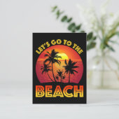 Laten we naar het strand gaan briefkaart (Staand voorkant)