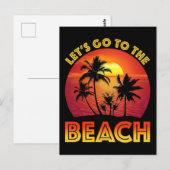 Laten we naar het strand gaan briefkaart (Voorkant / Achterkant)