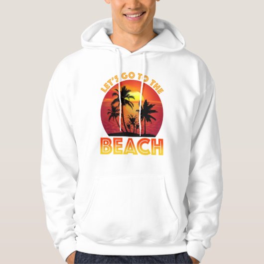 Laten we naar het strand gaan hoodie (Voorkant)