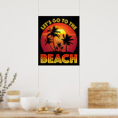 Laten we naar het strand gaan poster (Keuken)