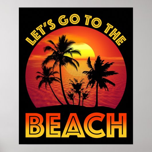 Laten we naar het strand gaan poster (Voorkant)
