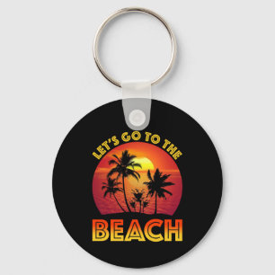 Laten we naar het strand gaan sleutelhanger
