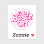 Laten we naar het strand gaan sticker (Vel)