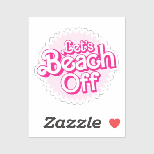 Laten we naar het strand gaan sticker (Vel)