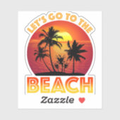 Laten we naar het strand gaan sticker (Vel)