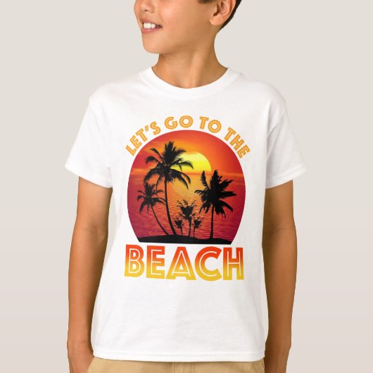 Laten we naar het strand gaan t-shirt (Voorkant)