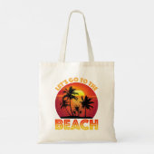 Laten we naar het strand gaan tote bag (Achterkant)