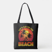 Laten we naar het strand gaan tote bag (Achterkant)