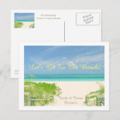 LATEN WE NAAR HET STRAND GAAN / TURKS & CAICOS DRE BRIEFKAART (Voorkant / Achterkant)