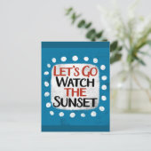 Laten we naar het Sunset Briefkaart kijken (Staand voorkant)