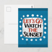 Laten we naar het Sunset Briefkaart kijken (Voorkant / Achterkant)