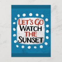 Laten we naar het Sunset Briefkaart kijken