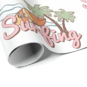 Laten we naar het Surfing Summer Surf Board Patter Cadeaupapier (Rol Hoek)