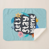 Laten we naar huis blijven sherpa deken (Voorkant (horizontaal))