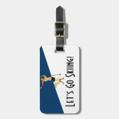 Laten we naar Skiing gaan!  ontwerpschokken Bagagelabel (Voorkant verticaal)