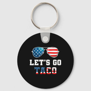 Laten we naar Taco Funny 2025 Rood Wit En Blauwe S Sleutelhanger