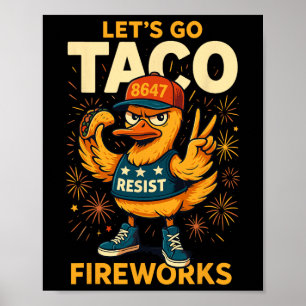 Laten we naar Taco Meme gaan Poster