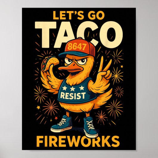 Laten we naar Taco Meme gaan Poster (Voorkant)