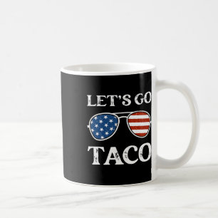 Laten we naar Taco Retro Sungles Grappig Politiek  Koffiemok