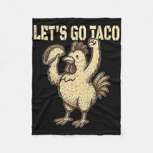 Laten we naar Taco Retro Vintage Laten we naar Tac Fleece Deken