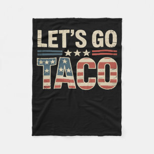 Laten we naar Taco Vintage Usa Patriottisch Grappi Fleece Deken