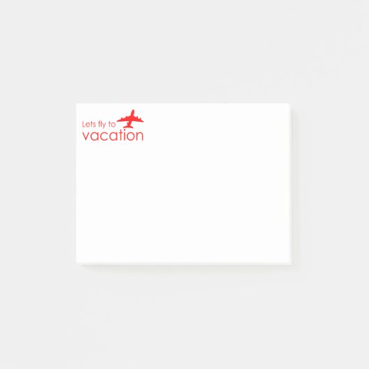 Laten we naar vakantie vliegen post-it® notes (Voorkant)