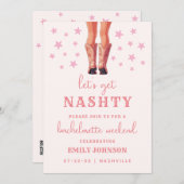 Laten we Nashty Bachelorette Weekend Itinerary hal Kaart (Voorkant / Achterkant)