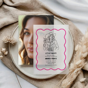 Laten we Nashty Cowgirl Nashville Bachelorette Fee Vellum Uitnodigingen