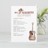 Laten we Nashty Nashville Bachelorette Weekend hal Kaart (Staand voorkant)