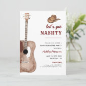 Laten we Nashty Nashville Nash vrijgezellenfeest k Kaart (Staand voorkant)