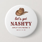 Laten we Nashty Nashville vrijgezellenfeest krijge Ronde Button 7,6 Cm (Voorkant)