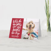 Laten we Naughty Hand Lettered Funny Holiday zijn Feestdagen Kaart (Voorkant)