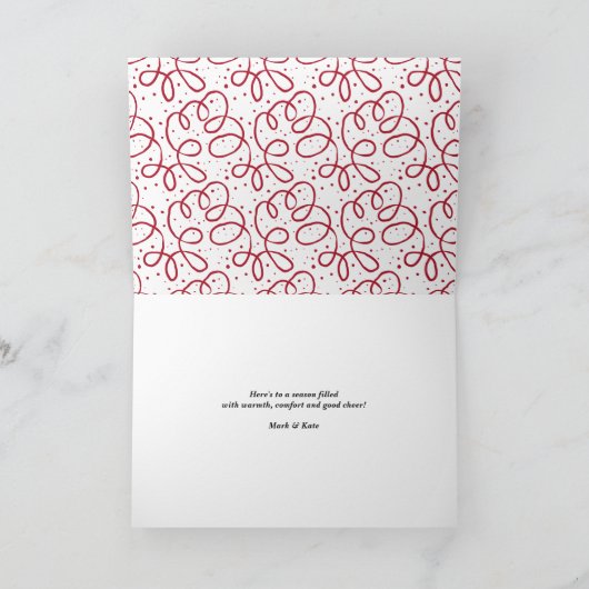 Laten we Naughty Red Hand Lettered Funny Holiday z Feestdagen Kaart (Binnen)