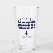 Laten we Nauti Anker Bachelorette Feest gaan houde Glas (Voorkant)