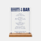 Laten we Nauti Bachelorette Party Bar Drinken hale Acryl Bord (Voorkant)