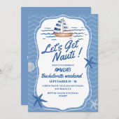 Laten we Nauti Bachelorette Weekend halen Kaart (Voorkant / Achterkant)