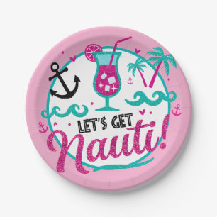 Laten we Nauti halen! Nautische Bachelorette Borde Papieren Bordje