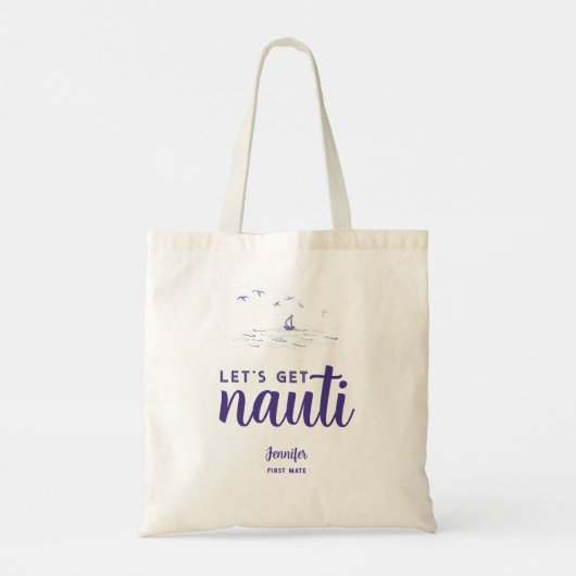 Laten we Nauti Nautical Bachelorette Party Gift ha Tote Bag (Achterkant)