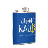 Laten we Nauti Nautical Theme Bachelorette Flask h Heupfles (Rechts)