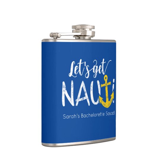 Laten we Nauti Nautical Theme Bachelorette Flask h Heupfles (Rechts)