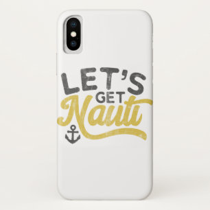 Laten we Nauti Nautical  Type Geel Geel Case-Mate iPhone Case