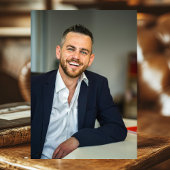 Laten we Navy Blue Gold-foto 60e verjaardag vieren Kaart