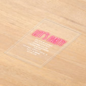 Laten we Neon Generic elke gelegenheid feesten Acryl Uitnodigingen (Laagn)